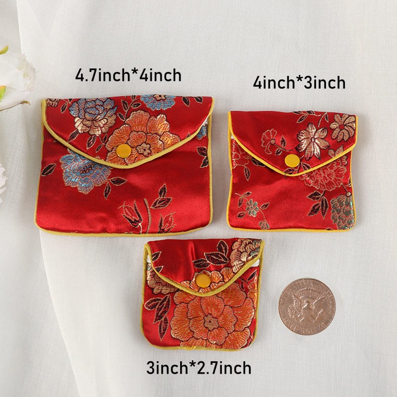 Baitaihem 15 Pack Jewelry Purse Pouch Gift Bags Chinese Silk Style Brocade Embroidered Bag,Multiple Colors(Small) - Image 3